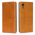 For Samsung Galaxy Xcover 7 5G Cow Texture Magnetic Leather Phone Case(Light Brown)