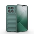 For Xiaomi 14 5G Magic Shield TPU + Flannel Phone Case(Dark Green)