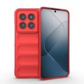 For Xiaomi 14 Pro 5G Magic Shield TPU + Flannel Phone Case(Red)