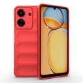 For Xiaomi Redmi 13C 4G Global Magic Shield TPU + Flannel Phone Case(Red)