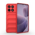 For Xiaomi Redmi K70 / K70 Pro 5G Magic Shield TPU + Flannel Phone Case(Red)
