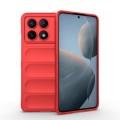 For Xiaomi Redmi K70E 5G Magic Shield TPU + Flannel Phone Case(Red)