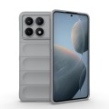 For Xiaomi Redmi K70E 5G Magic Shield TPU + Flannel Phone Case(Grey)