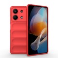 For Xiaomi Redmi Note 13R Pro 5G Magic Shield TPU + Flannel Phone Case(Red)