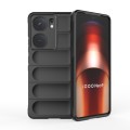 For vivo iQOO Neo9 Magic Shield TPU + Flannel Phone Case(Black)