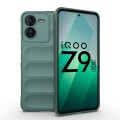 For vivo iQOO Z9 5G Magic Shield TPU + Flannel Phone Case(Dark Green)