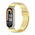For Xiaomi Mi Band 8 Mijobs Stainless Steel Replacement Watch Band(Gold+Light Gold)