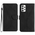 For Samsung Galaxy A33 5G Stitching Embossed Leather Phone Case(Black)
