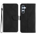 For Samsung Galaxy A34 5G Stitching Embossed Leather Phone Case(Black)