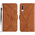 For Samsung Galaxy A70 / A70s Stitching Embossed Leather Phone Case(Brown)