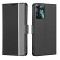 For OPPO Reno11 F 5G Twill Texture Side Button Leather Phone Case(Black)