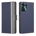 For OPPO Reno11 F 5G Twill Texture Side Button Leather Phone Case(Blue)