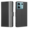 For Xiaomi Redmi Note 13 4G Twill Texture Side Button Leather Phone Case(Black)