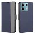 For Xiaomi Redmi Note 13 4G Twill Texture Side Button Leather Phone Case(Blue)