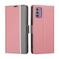 For Nokia G42 5G Twill Texture Side Button Leather Phone Case(Pink)