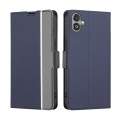 For Samsung Galaxy F14 5G Twill Texture Side Button Leather Phone Case(Blue)