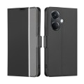 For OnePlus Nord CE3 5G Twill Texture Side Button Leather Phone Case(Black)
