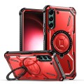 For Samsung Galaxy S22+ 5G Armor Series Holder Phone Case(Red)