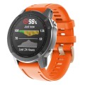 For Garmin Fenix 7S / 6S Pro / 5S Plus 20mm Rose Gold Buckle Silicone Watch Band(Orange)