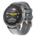 For Garmin Fenix 7S / 6S Pro / 5S Plus 20mm Rose Gold Buckle Silicone Watch Band(Grey)