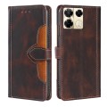 For Infinix Note 40 Pro 5G Skin Feel Magnetic Buckle Leather Phone Case(Brown)