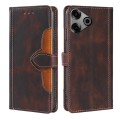 For Tecno Pova 6 Pro 5G Skin Feel Magnetic Buckle Leather Phone Case(Brown)