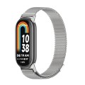 For Xiaomi Mi Band 8 Mijobs Milan Magnetic Metal Stainless Steel Watch Band(Silver)