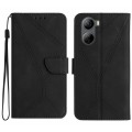 For ZTE Libero 5G IV Stitching Embossed Leather Phone Case(Black)