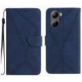 For ZTE Libero 5G IV Stitching Embossed Leather Phone Case(Blue)