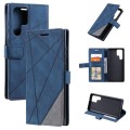 For Samsung Galaxy S24 Ultra 5G Skin Feel Splicing Leather Phone Case(Blue)