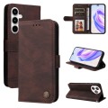 For Honor X50i+ Skin Feel Life Tree Metal Button Leather Phone Case(Brown)