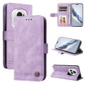 For Honor Magic6 Pro Skin Feel Life Tree Metal Button Leather Phone Case(Purple)