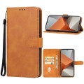 For Xiaomi Redmi Note 13 Pro+ Leather Phone Case(Brown)