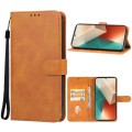 For Xiaomi Redmi Note 13 4G Leather Phone Case(Brown)