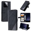 For Xiaomi 14 Pro Skin Feel Splicing Leather Phone Case(Black)