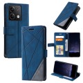 For Xiaomi Redmi Note 13 5G Skin Feel Splicing Leather Phone Case(Blue)