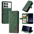 For Xiaomi Redmi K70E Skin Feel Splicing Leather Phone Case(Green)