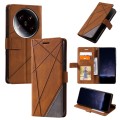 For Xiaomi 14 Ultra Skin Feel Splicing Leather Phone Case(Brown)