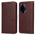 For Honor 100 Pro Classic Calf Texture Flip Leather Phone Case(Brown)