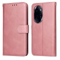 For Honor 100 Pro Classic Calf Texture Flip Leather Phone Case(Rose Gold)