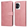 For Honor 100 Classic Calf Texture Flip Leather Phone Case(Rose Gold)