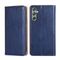 For Samsung Galaxy M34 5G / F34 5G Gloss Oil Solid Color Magnetic Leather Phone Case(Blue)
