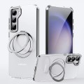 For Samsung Galaxy S23+ 5G 360 Rotating MagSafe Magnetic Skin Feel Phone Case(Silver)