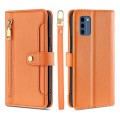For Nokia C300 4G US Edition Lite Sheep Texture Cross-body Zipper Wallet Leather Phone Case(Orange)