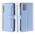 For Nokia G42 5G Lite Sheep Texture Cross-body Zipper Wallet Leather Phone Case(Blue)