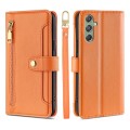 For Samsung Galaxy M34 5G / F34 5G Sheep Texture Cross-body Zipper Wallet Leather Phone Case(Orange)
