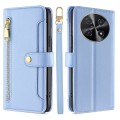 For Huawei nova 12i 4G Sheep Texture Cross-body Zipper Wallet Leather Phone Case(Blue)