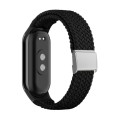 For Xiaomi Mi Band 8 Adjustable Nylon Braided Steel Buckle Watch Band(Black)
