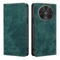 For Xiaomi Redmi A3 4G RFID Anti-theft Brush Magnetic Leather Phone Case(Green)