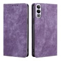For OnePlus Ace 3V 5G RFID Anti-theft Brush Magnetic Leather Phone Case(Purple)